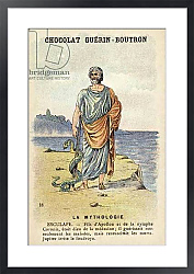 Постер Школа: Французская Бог медицины Aesclepius. Гравюра 19 век