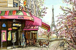 Постер Парижское кафе, скетч