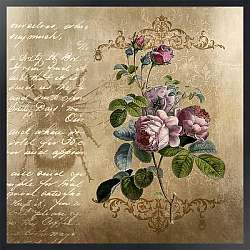 Постер Винтажная иллюстрация с розами
