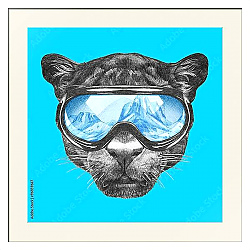Постер Пантера в горнолыжных очках