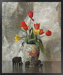 Постер Elephants & Tulips