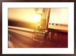 Постер Солнце, грузовик, скорость