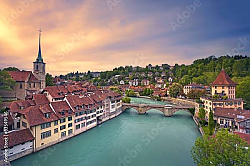 Постер Швейцария, Берн. Вид на город №3