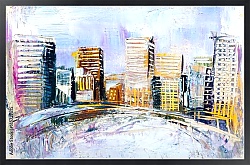 Постер Абстрактная живопись городских небоскребов 2