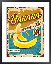 Постер Ретро плакат с бананом