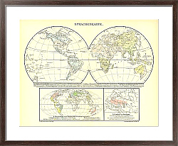 Постер Лингвистическая карта мира