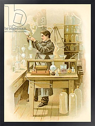 Постер Школа: Северная Америка (19 в) Thomas Edison in his laboratory