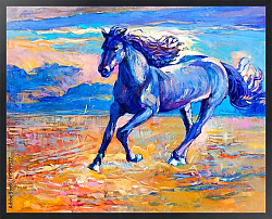 Постер Синяя лошадь