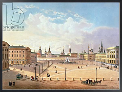 Постер Школа: Французская The Theatre Square in Moscow, printed by Jacottet and Bachelier, 1830s