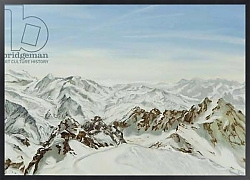 Постер Сандерс Франческа (совр) View from Mont Fort, Verbier, 2014 9oil on canvas)