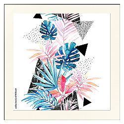 Постер Тропические листья, гранж, мраморные текстуры, каракули, геометрические, минимальные элементы