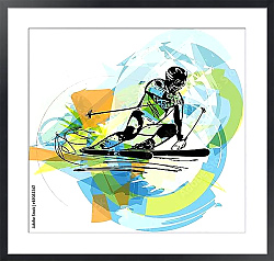 Постер Эскиз лыжника