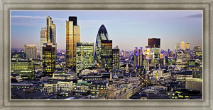 Постер в раме Англия, Лондон. Вечерняя панорама делового города