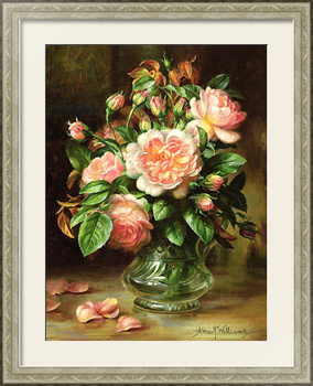 Картина под стеклом English Elegance Roses in a Glass