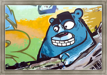 Картина в раме Граффити. Медведь