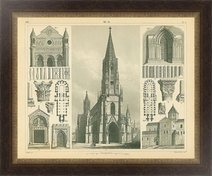 Постер Архитектура №17: кафедральный собор Мюнстер, Фрайбурге, Германия