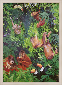 Репродукция картины Orangutangs and Toucans, 1998, Кидд Одиль