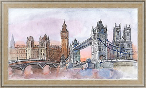 Картина на холсте Городской эскиз Лондона