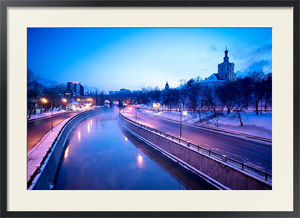 Постер под стеклом Москва. Река Яуза. Андроньевская набережная