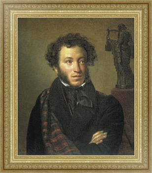 Картина в раме Портрет поэта Александра Сергеевича Пушкина. 1827