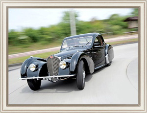 Постер для интерьера Bugatti Type 57S Coupe by Gangloff of Colmar '1937