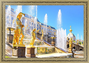 Постер Россия, Санкт-Петербург. Вид на каскад фонтанов