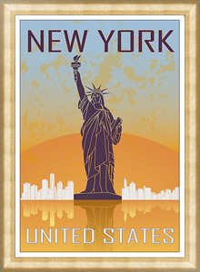 Постер в раме Символы Нью Йорка