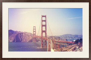 Постер под стеклом США, Сан-Франциско. Мост Золотые Ворота