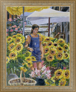 Постер в раме The Sunflower Seller