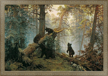 Картина в раме Утро в сосновом лесу. 1889